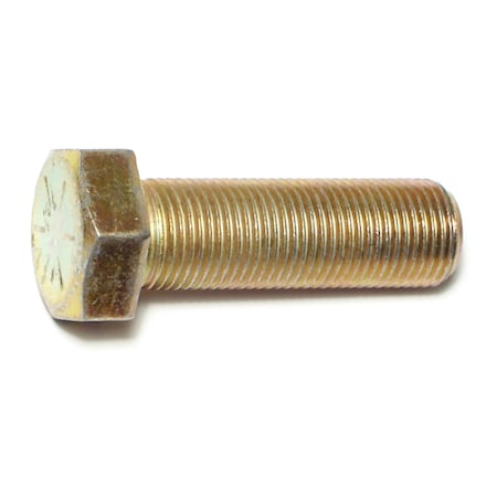 Midwest Fastener Grade 8, 5/8"-18 Hex Head Cap Screw, Zinc Yellow Steel, 2 in L, 10 PK 00911